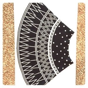 Black and White printed skirt